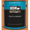 BEHR PREMIUM PLUS 1 gal. #PPU3-03 Flaming Torch Satin Enamel Exterior Paint & Primer