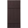 Ply Gem 15 in. x 43 in. Polypropylene 4-Board Closed Board and Batten Shutters Pair in Winestone