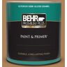 BEHR PREMIUM PLUS 1 qt. #S260-6 Circus Peanut Semi-Gloss Enamel Exterior Paint & Primer