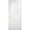 VDOMDOORS 7012 30 in. x 84 in. Universal Handling 1/2-Lite Frosted Glass Solid White Finished Pine MDF Double Prehung French Door