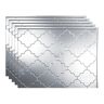 Fasade 18.25 in. x 24.25 in. Monaco Vinyl Backsplash Panel in Brushed Aluminum (5-Pack)