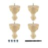 American Pro Decor 6-1/2 in. x 3-1/2 in. Unfinished Solid Hardwood Queen Ann Leg (4-Pack)