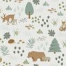 Chesapeake Blue Finola Bears Matte Paper Non-Pasted Wallpaper Roll