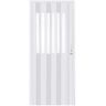 Everbilt Venus 36 in. x 80 in. Scandinavian White PVC Accordion Door with Window with Hardware