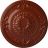 Ekena Millwork 26-1/4 in. x 3-1/4 in. Athens Urethane Ceiling Medallion (Fits Canopies up to 3-5/8 in.), Firebrick