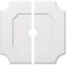 Ekena Millwork 1 in. P X 21-1/2 in. C X 36 in. OD X 4 in. ID Locke Architectural Grade PVC Contemporary Ceiling Medallion, Two Piece