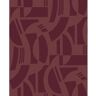 Scott Carter Red Burgundy Flocked Geometric Flock Non-Pasted Non-Woven Paper Wallpaper