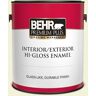 BEHR PREMIUM PLUS 1 gal. #410C-1 June Vision Hi-Gloss Enamel Interior/Exterior Paint