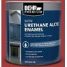 BEHR PREMIUM 1 qt. #PFC-03 Red Baron Satin Enamel Urethane Alkyd Interior/Exterior Paint