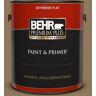 BEHR PREMIUM PLUS 1 gal. #N300-6 Archaeological Site Flat Exterior Paint & Primer