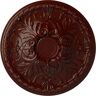 Ekena Millwork 26" x 3" Tristan Urethane Ceiling Medallion (Fits Canopies up to 5-1/2"), Brushed Mahogany