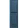 Edge 12 in. x 31 in. Raised Panel Vinyl Exterior Shutters Pair in Classic Blue