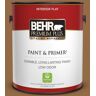 BEHR PREMIUM PLUS 1 gal. #QE-31 Barcelona Brown Flat Low Odor Interior Paint & Primer