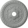 Ekena Millwork 23-5/8" x 3-5/8" ID x 1-5/8" Palmetto Urethane Ceiling Medallion (Fits Canopies upto 3-5/8"), Primed White