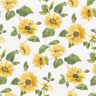 Sunflower Trail Yellow/Green/White Matte Finish Vinyl on Non-Woven Non-Pasted Wallpaper Roll