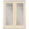 Masonite 60 in. x 80 in. Golden Haystack Steel Prehung Left-Hand Inswing 15-Lite Clear Glass Patio Door Vinyl Frame Brickmold