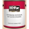 BEHR PREMIUM PLUS 1 gal. #BXC-64 Shortbread Cookie Hi-Gloss Enamel Interior/Exterior Paint