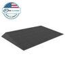 EZ-ACCESS TRANSITIONS 25 in. L x 43 in. W x 2.5 in. H Angled Entry Door Threshold Mat, Black, Rubber