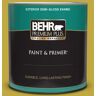 BEHR PREMIUM PLUS 1 qt. #P330-6 Margarita Semi-Gloss Enamel Exterior Paint & Primer