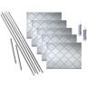 Fasade Monaco 18 in. x 24 in. Argent Silver Vinyl Decorative Wall Tile Backsplash 15 sq. ft. Kit