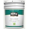 BEHR PREMIUM PLUS 5 gal. #N410-1 Silence Semi-Gloss Enamel Low Odor Interior Paint & Primer