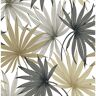 LILLIAN AUGUST 30.75 sq. ft. Luxe Haven Harbor Grey & Khaki Tropic Palm Toss Vinyl Peel and Stick Wallpaper Roll