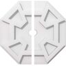 Ekena Millwork 1 in. P X 4 in. C X 12 in. OD X 1 in. ID Logan Architectural Grade PVC Contemporary Ceiling Medallion, Two Piece