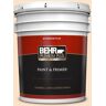 BEHR PREMIUM PLUS 5 gal. #300C-2 Sand Dollar White Flat Exterior Paint & Primer