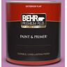 BEHR PREMIUM PLUS 1 qt. #MQ4-60 Joie De Vivre Flat Exterior Paint & Primer