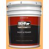 BEHR PREMIUM PLUS 5 gal. #P240-5 Cheese Puff Flat Exterior Paint & Primer