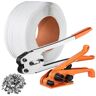 VEVOR Packaging Strapping Banding Kit with Strapping Tensioner Tool, Banding Sealer Tool, 328 ft. PP Band, 100 Metal Seals