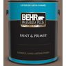 BEHR PREMIUM PLUS 1 gal. #N180-6 Derby Satin Enamel Exterior Paint & Primer