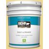 BEHR PREMIUM PLUS 5 gal. #370D-4 Mustard Seed Satin Enamel Low Odor Interior Paint & Primer