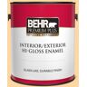 BEHR PREMIUM PLUS 1 gal. #QE-19 September Sun Hi-Gloss Enamel Interior/Exterior Paint