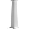 Ekena Millwork 11-5/8 in Bottom Width to 7-5/8 in Top Width x 5 ft. H Square Tapered Smooth PVC Column Wrap Kit Standard Capital & Base