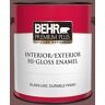 BEHR PREMIUM PLUS 1 gal. #120F-6 Japanese Maple Hi-Gloss Enamel Interior/Exterior Paint