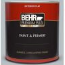 BEHR PREMIUM PLUS 1 qt. #750E-3 Skyline Steel Flat Exterior Paint & Primer