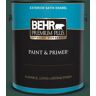 BEHR PREMIUM PLUS 1 gal. #ECC-51-3 Hidden Forest Satin Enamel Exterior Paint & Primer