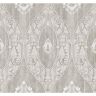 CASA MIA Medallion Gray and Off-White Paper Strippable Wallpaper Roll (Covers 60.75 sq. ft.)