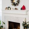 Barton 72 in. W Floating Vintage Wood Fireplace Mantel Wall Shelf Beam Easy Mount White