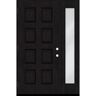 Steves & Sons Regency 57 in. x 96 in. 8-Panel RHOS Onyx Stain Mahogany Fiberglass Prehung Front Door with 12 in. Sidelite