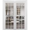 Sartodoors 3355 64 in. x 80 in. Universal Handling Frosted Glass Solid Core White Finished Pine Wood Interior Door Slab