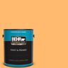 BEHR PREMIUM PLUS 1 gal. #P240-5 Cheese Puff Satin Enamel Exterior Paint & Primer