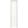 JELD-WEN 20 in. x 80 in. Monroe White Painted Left-Hand Smooth Solid Core Molded Composite MDF Single Prehung Interior Door