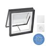 VELUX 22-1/2 in. x 22-1/2 in. Venting Curb Mount Skylight w/ Laminated Low-E3 Glass & White Solar Powered Room Darkening Blind