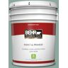 BEHR PREMIUM PLUS 5 gal. #S430-4 Green Meets Blue Flat Low Odor Interior Paint & Primer