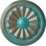 Ekena Millwork 7-7/8 in. x 1-1/8 in. Olivia Urethane Ceiling Medallion (Fits Canopies upto 2-1/8 in.), Hand-Painted Copper Green Patina