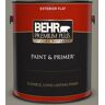 BEHR PREMIUM PLUS 1 gal. #790D-5 Squirrel Flat Exterior Paint & Primer