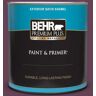 BEHR PREMIUM PLUS 1 qt. #S-G-690 Delicious Berry Satin Enamel Exterior Paint & Primer