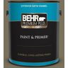 BEHR PREMIUM PLUS 1 gal. #380F-7 Crocodile Satin Enamel Exterior Paint & Primer